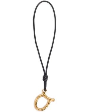 Jil Sander Collier En Cuir À Breloque Zodiac - Metallic