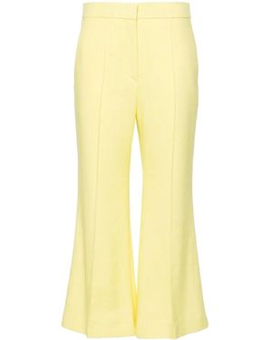 MSGM Halbhohe Cropped-Hose - Gelb