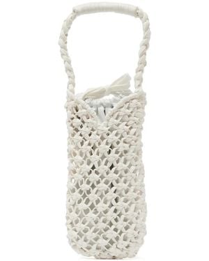 Comme des Garçons Macramé-Knit Tote Bag - White