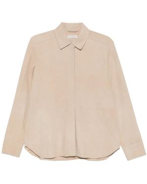 Antonelli Andrew Suede-Finish Leather Shirt - Natural