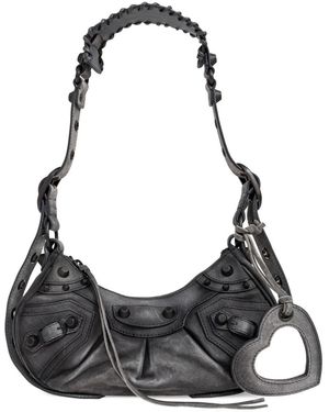 Balenciaga Le Cagole Xs Schultertasche Mit Nieten - Schwarz
