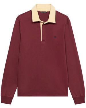 Brooks Brothers Corduroy-Collar Logo-Embroidered Polo Shirt