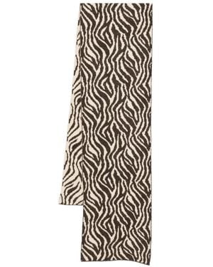 Twinset Zebra-Print Scarf - White