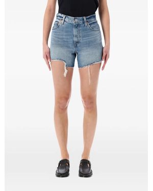Levi's Ribcage Frayed Shorts - Blue