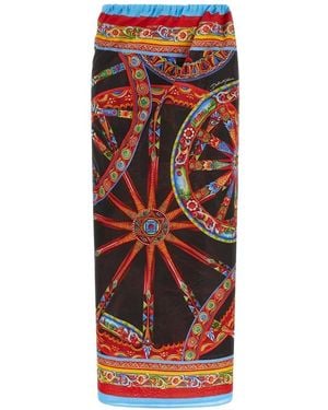 Dolce & Gabbana Carretto-Print Cover-Up - Red