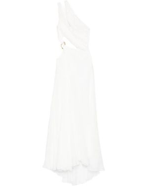 Cult Gaia Zan One-Shoulder Ring Gown Dress - White