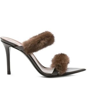 Giuseppe Zanotti Mules Aus Faux Fur - Mettallic