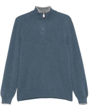 Fedeli Half-Zip Sweatshirt - Blue