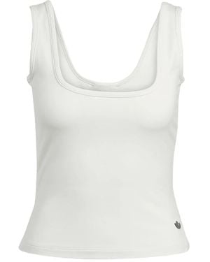 adidas Square-Neck Sleeveless Top - White