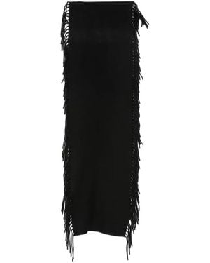 TOTEME Tassel-Trim Scarf - Black