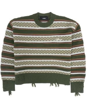 Amiri Striped Sweater - Green