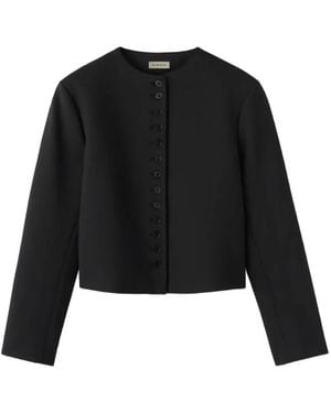 Almada Label Funda Cropped Boxy Jacket - Black