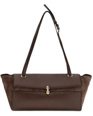 SAVETTE Trapeze Shoulder Bag - Brown