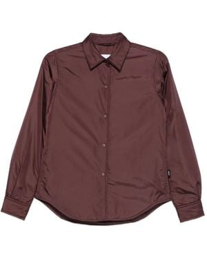 Aspesi Chemise Matelassée À Boutons Pression - Purple