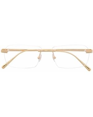 OMEGA EYEWEAR Square Rimless Glasses - Metallic