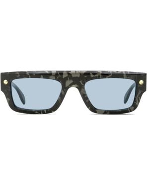 McQueen Gafas De Sol Con Montura Rectangular Y Apliques - Negro