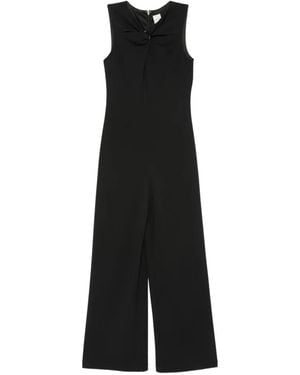 Calvin Klein Twist-Detail Sleeveless Jumpsuit - Black