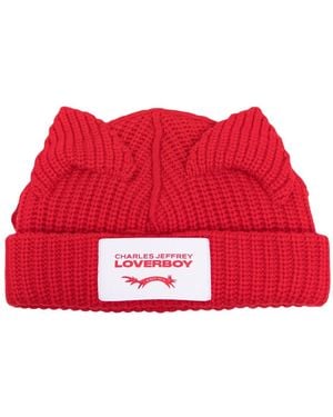 Charles Jeffrey Ribgebreide Muts - Rood