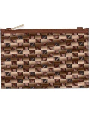 Moreau Monogram-Pattern Grained-Leather Wallet - Brown