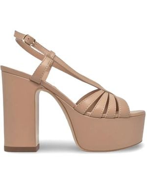 Casadei Elsa Heeled Sandals - Natural