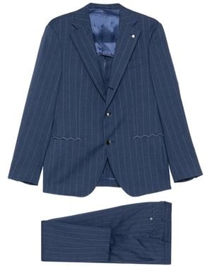 Luigi Bianchi Pinstripe-Pattern Suit - Blue