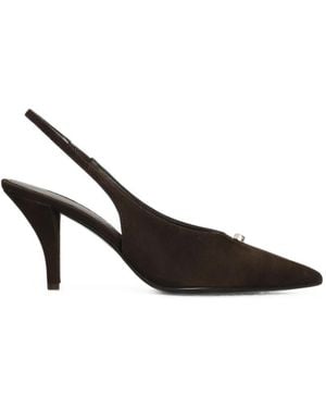 Chantal Pointed-Toe Slingback Pumps - Black