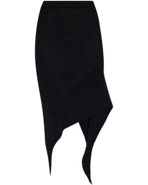 Issey Miyake Subdued Asymmetrical Mini Skirt - Black