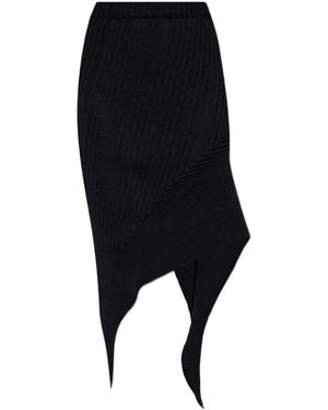 Issey Miyake Subdued Asymmetrical Mini Skirt - Black