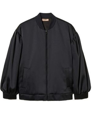 Twinset Gathering Duchesse Bomber Jacket - Black