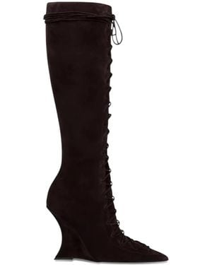 Paris Texas Nina 105 Lace-Up Boot - Black