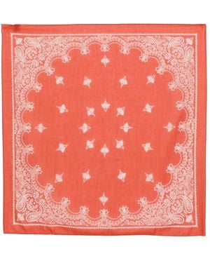 Destin Cot Carre Paisley Print Scarf - Pink