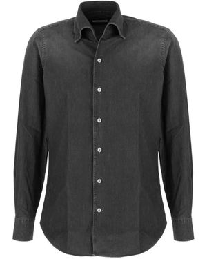 Alessandro Gherardi Faded Denim Shirt - Black