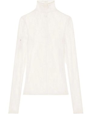 Courreges タートルネック レーストップ - ホワイト