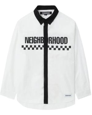 Neighborhood Check-Print Cotton Shirt - White