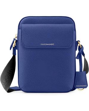 Maison De Sabre Small Leather Messenger Bag - Blue