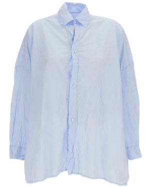 Daniela Gregis Camisa Con Acabado Fruncido - Azul