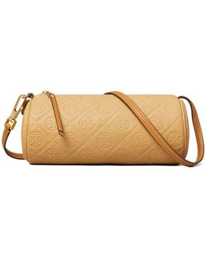 Tory Burch Bandolera granulada con monograma - Neutro