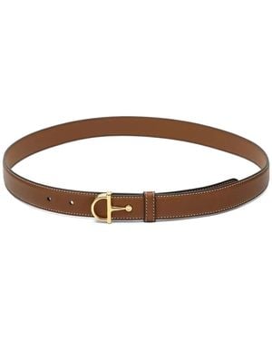 Gucci Horsebit-Buckle Leather Belt - Brown