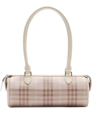 Burberry Mini Check Barrel Bag - Pink