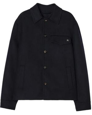 Burberry Logo-Detail Jacket - Blue
