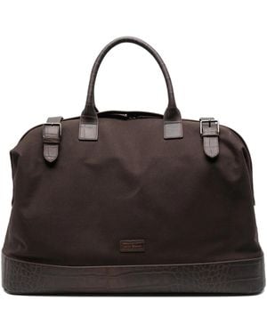 Emporio Armani Bolso de viaje con efecto de piel de cocodrilo - Negro