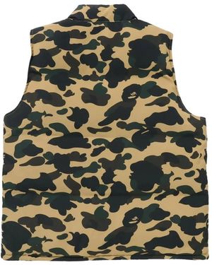 A Bathing Ape 1St Camo Reversible Gilet - Green
