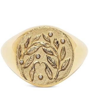 Azlee 18K Branch Diamond Ring - Metallic