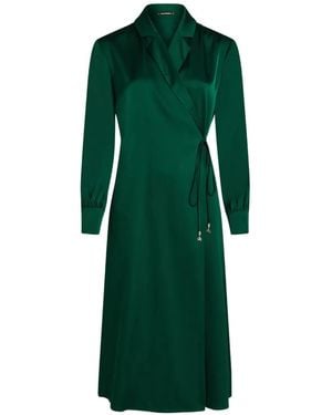 KARL LAGERFELD Satin-Finish Wrap Dress - Green