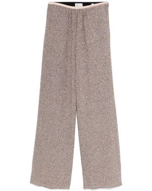 forte_forte Lurex Wide-leg Trousers - Grey