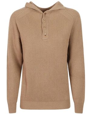 Dondup Ribbed Crystal-Embellished Sweater - Natural