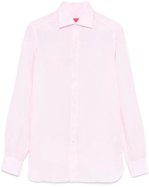 Isaia リネンシャツ - ピンク