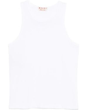 Marni Trägershirt aus Bio-Baumwolle - Weiß