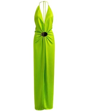 Silvia Tcherassi Rowan Halterneck Maxi Dress - Green