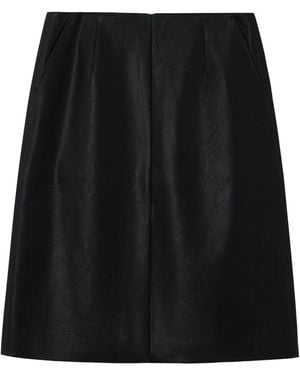 B+ AB Side-Pockets Midi Skirt - Black